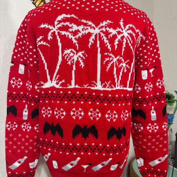 Livpassionately Bacardi Rum Ugly Christmas Holiday Sweater Halloween Men's Sz M - Picture 5 of 13